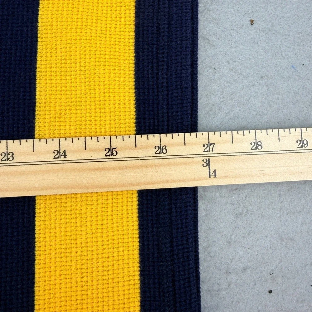 Polo Ralph Lauren Mens XL Waffle Knit Thermal Shirt Navy Yellow Striped Long Slv - Picture 9 of 10